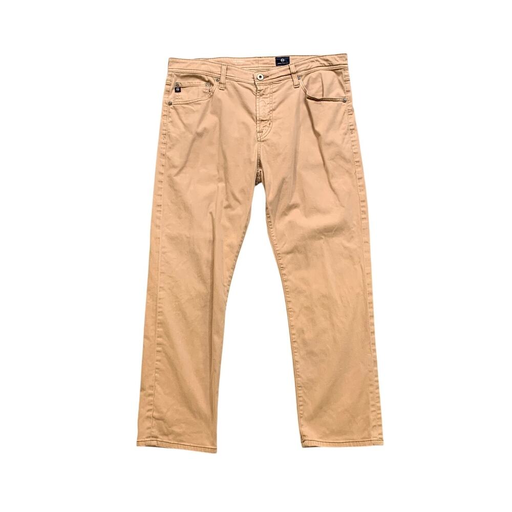 Adriano Goldschmied Pants Mens 36 Stone The Everett Slim Straight Stretch Cotton